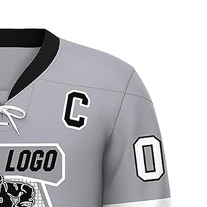 Jersey de hockey sobre hielo de diseño libre de poliéster de alta calidad, impresión por sublimación, logotipo bordado, camisetas de hockey sobre hielo personalizadas - Product Image 4