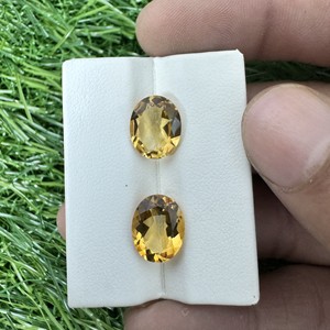 Forma ovalada natural Citrino-Gema suelta amarilla para anillos, colgantes y joyas Todos Los tamaños disponibles - Product Image 2
