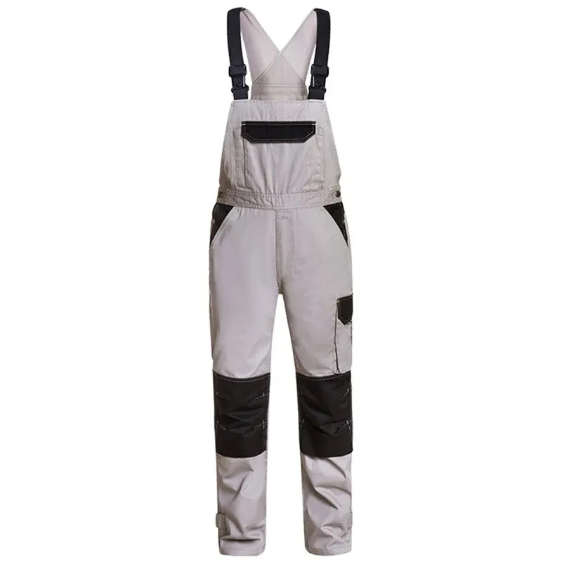 Professional construction bib & brace workwear industrial safety uniform protective hi-vis bib pants