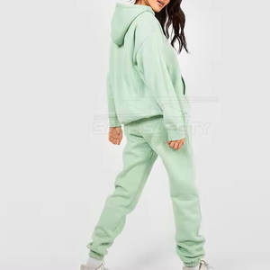 Survêtements personnalisés de fabricant d'usine pour femmes grande taille pullover survêtement uni à logo brodé personnalisé - Product Image 4