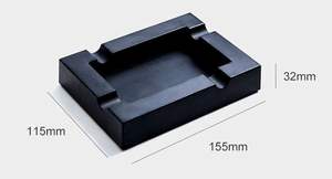 Cendrier en résine de haute qualité sans fumée - Design carré contemporain, couleur et taille personnalisables, vaisselle élégante faite à la main pour - Product Image 4