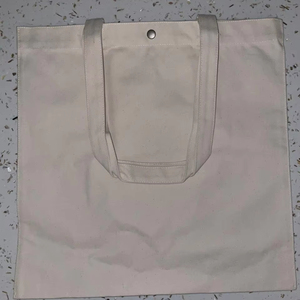 Sac fourre-tout en coton de qualité supérieure de 12oz sac à poignée en tissu de taille moyenne avec fermeture à bouton-pression à l'intérieur de la poche lettre motif Style Shopping - Product Image 1