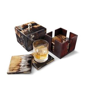 New Handmade Natural Horn <b>Coasters</b> <b>Set</b> <b>of</b> <b>6</b> With Holder Premium Drink <b>Coasters</b> for Home Office <b>and</b> Bar Use Modern Design - Product Image 3