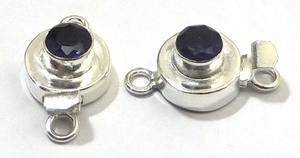 Caja de piedras preciosas de amatista de Plata de Ley 925 chapada en oro de 18 quilates, 2 y 3 hebras, 21X12X8MM, cierre para hacer joyas B751 - Product Image 2