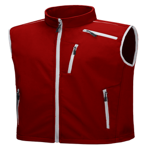 Chaleco Unisex Delgado de Lona Softshell con Cuello Alto, Logotipo Frontal, Cortavientos, Sin Mangas, para Exteriores - Product Image 1