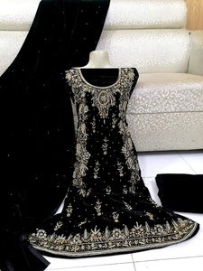 Salwar-vestido de terciopelo para boda, traje indio paquistaní, Shalwar, oferta, 2022 - Product Image 5