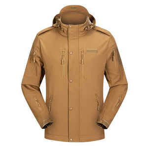 Veste softshell imperméable bon marché pour hommes, doublée polaire et imperméable de couleur, avec logo, pour sport de plein air unisexe. - Product Image 1