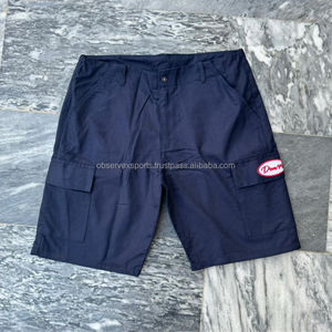 Conjuntos de Algodón con Logotipo Personalizado para Hombre, Camisa de Manga Corta y Pantalones Cortos, Ropa de Playa Sólida, Traje Casual de Dos Piezas, Corte Ajustado - Product Image 4