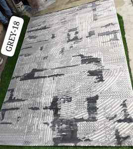 Tapis turcs modernes en polypropylène tissé jacquard à la machine, de haute qualité, en jute, résistants aux taches, à poils longs, abstraits - Product Image 4