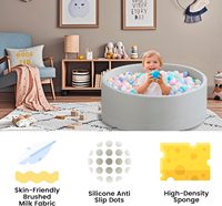 IRIS Mini Toddler & Kids Soft Memory Foam Round Indoor Ball Pit Play Pool Gift