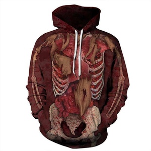3D Print Horror Halloween Men Women Hoodie Sweatshirt Jumper <b>Coats</b> Zipper-Up 100% Cotton Fleece <b>Lined</b> - Product Image 4