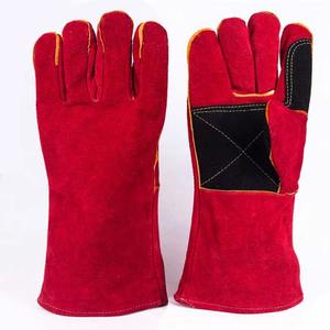 Guantes de soldadura DURATECH Guantes de cuero de vaca resistentes al calor/al fuego para chimenea de 14 "/16" - Product Image 1