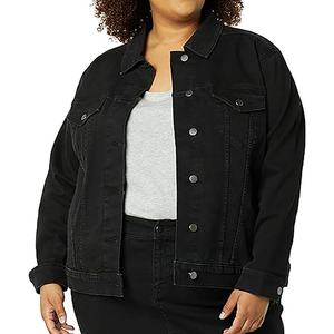 Vente en gros de vêtements fabricant de vestes en jean personnalisé unisexe basique couleur unie patchwork femmes jean veste en jean véritable - Product Image 2