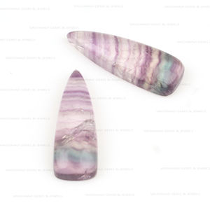 Cuarzo púrpura Natural de alta calidad trillón largo 10x30mm cabujón calibrado con parte posterior plana suministros de joyería DIY sueltos - Product Image 1