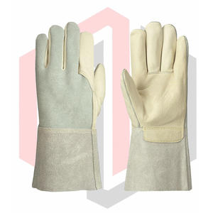 ถุงมือทำงานหนังวัวแท้เกรดพรีเมียม ป้องกันไฟฟ้าสถิต พร้อมปลอกแขนนิรภัย ระบายอากาศได้ดี ทนทานต่อการฉีกขาด ปราศจากซิลิโคน ปรับความยาวได้ - Product Image 5