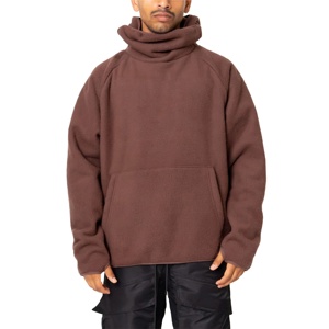 100% Cotton 500GSM <b>Oversized</b> <b>Men's</b> <b>Hoodie</b> Heavyweight Drop Shoulder Balaclava Pullover Streetwear Style - Product Image 4