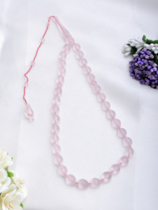 ลูกปัดโรสควอตซ์ธรรมชาติจากแอฟริกา รูปทรงบิดเกลียว สำหรับทำเครื่องประดับอัญมณ์ชั้นดี - Product Image 3