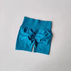 กางเกงขาสั้นออกกำลังกายโยคะคุณภาพสูงสำหรับผู้หญิง เอวยางยืด แห้งเร็ว ระบายอากาศได้ดี ผลิตจากโพลีเอสเตอร์/ผ้าฝ้าย ไซส์ใหญ่ ดีไซน์รัดสะโพกทรง Biker - Product Image 4