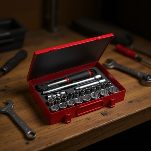 Usag Assorted Sheet Steel <b>Box</b> with 23pcs Hexagonal Sockets Product Category Socket - Product Image 3