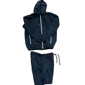 Survêtement coupe-vent respirant pour homme Ensemble court Baggy Loose Fit Sweatsuit Technique imprimée à épaules tombantes pour la saison hivernale - Product Image 4