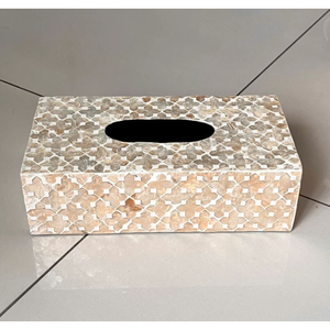 Servilletero de artículos de Hotel al por mayor caja de pañuelos de nácar soporte atractivo de diseñador caja de pañuelos al mejor precio - Product Image 2