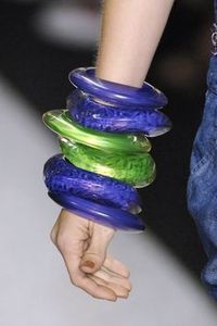 Joyería de resina, pulsera acrílica de resina, brazalete exagerado, deslumbrante, Multicolor, ancho, Irregular, cuadrado, pulseras acrílicas para mujer - Product Image 3