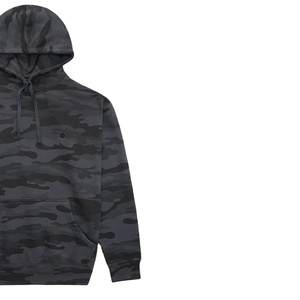 Sudadera con Capucha Gruesa de Invierno con Estampado Digital Camuflaje Negro y Gris, con Bolsillo |   Comercio Independiente - Product Image 4