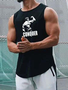 Men's Casual Fitness Tank <b>Top</b> Breathable <b>Mesh</b> Gym Sportswear Sleeveless Workout Singlet - Product Image 6