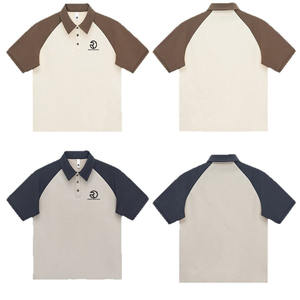 Polo à manches courtes en coton vierge essentiel de haute qualité avec boutons classiques pour hommes et femmes impression de logo personnalisée en gros d'usine - Product Image 2
