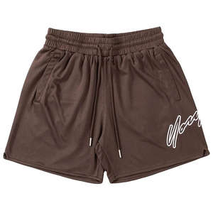 กางเกงขาสั้นชายหาดแบบตาข่ายระบายอากาศกางเกงขาสั้นทรงหลวมแบบถักเอวกลางเอวยางยืดแบบถัก - Product Image 2