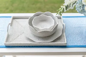 Restaurant Rattan Serving <b>Bowl</b> Fabulous Design <b>Large</b> Round Shape Home Kitchen Salad <b>Mixing</b> <b>Bowl</b> Stylish Durable Kitchenware - Product Image 4