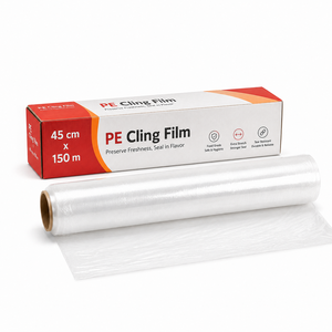 Rollo Flexible de PET para Servicio de Alimentos, 30cm x 100m, 20 Micras, Película de Polietileno para Envolver Alimentos para Mascotas y Aceite de Oliva, 50cm - Product Image 1