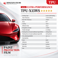 Film de protection de peinture automobile transparent, TPU PPF super hydrophobe, auto-réparant instantané, matière première BASF, directement de l'usine