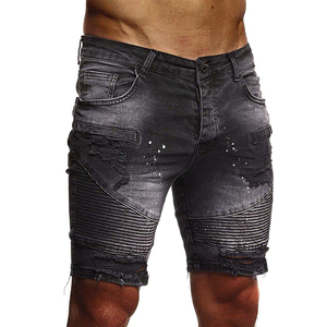 Shorts de Mezclilla Casuales Personalizados para Hombre 2025, OEM, Algodón/Mezclilla Elástica, Secado Rápido, Estilo Urbano, Shorts de Verano - Product Image 4