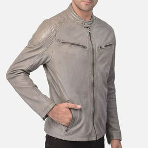 Blouson matelassé en cuir avec fermeture éclair asymétrique Blouson aviateur léger en cuir végan Cuir surdimensionné pour une coupe décontractée - Product Image 2