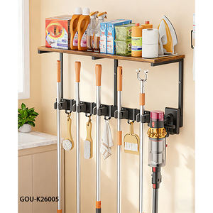 Étagère de cuisine moderne multifonctionnelle murale en métal et MDF - Product Image 2