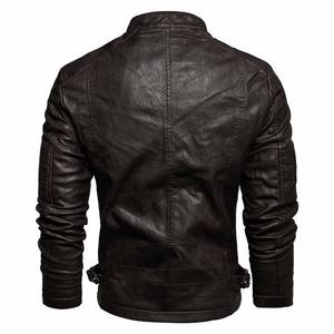 Chaqueta de Cuero Personalizada OEM para Hombre y Mujer, Chaqueta de Motociclista Elegante, Ropa de Calle Vintage con Cremallera y Bolsillos al por Mayor - Product Image 2