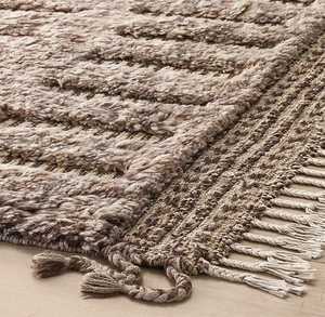 Alfombras marroquíes de lana/seda hechas a mano de lujo, juego de alfombras con patrón geométrico, sala de estar, dormitorio, uso en Hotel, alfombra suave y duradera - Product Image 1