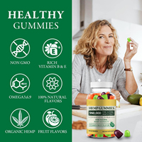 Gummies de chanvre biologique haute puissance, supplément extra fort pour adultes, faible teneur en sucre, extrait pur d'huile de chanvre américain, meilleurs suppléments à base de plantes