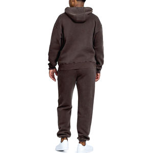 ชุดวอร์มผ้าซักกรดของผู้ชายชุดวอร์มสไตล์ฤดูหนาวสีพื้นระบายอากาศได้ดีปรับแต่งได้สำหรับผู้ชายล่าสุด2025 - Product Image 2