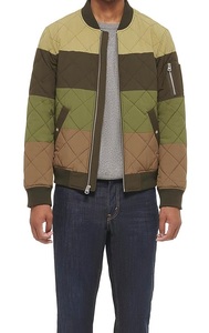 Latest Design Spring Fashionable Stylish Color Block Zipper Side Pockets Waterproof Breathable <b>Quilted</b> Puffer Jackets OEM - Product Image 3