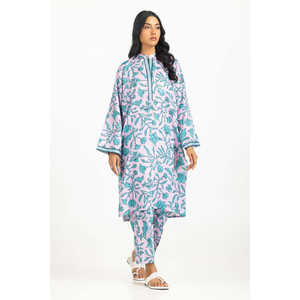 Chemise en soie imprimée Dobby violet clair décontractée pour femmes, broderie florale, col mandarin, tailles XS à 4XL pour le printemps/été - Product Image 3