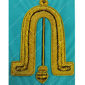 COLLAR DE OFICIAL DE GUARDIA MASONIC REGALIA BLUE LODGE ASSR 2 ° COLLAR DE FREEMASON COLLAR BORDADO A MANO - Product Image 2