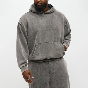 Oem Blank Custom Oversized Acid Wash Hoodie Fabricante 100% Cotton Hoodie High Quality Vintage Washed 420g Hoodie - Product Image 1