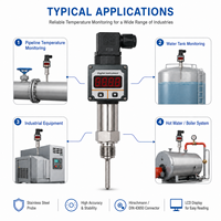 Transmisor de Temperatura con Pantalla Digital / Sensor de Temperatura RTD con Indicador Local