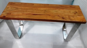 Mesas de consola SS de madera de acacia utilizadas para tocador de espejo y como decoración del hogar y producto de utilidad disponible en varios acabados y tamaños - Product Image 3