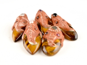 Collar con Colgante de Arcilla Polimérica Multicolor con Gemas, Diseño Clásico Hindú, Cristal de Cuarzo Curativo, Cabujón, Hecho a Mano, Étnico - Product Image 5