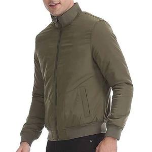 Chaqueta blanda de invierno para hombre ODM personalizada con cuello levantado, abrigo de bombardero de talla grande estilo de calle de poliéster 100% - Product Image 4