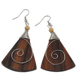 Ecológico hecho a mano de madera de Acacia mujeres joyería moda bar partyware accesorios pendientes de madera venta superior - Product Image 5