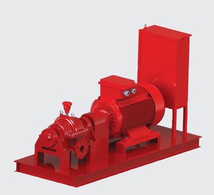 USSU US-FM para FM, Bomba Centrífuga Eléctrica de Succión Final Aprobada por NFPA20 para Extinción de Incendios, Conjunto de Bomba de 50-2000 GPM con Controlador - Product Image 1